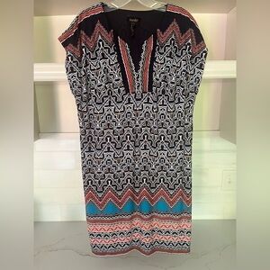 LAUNDRY by Shelli Segal Navy print dress size small